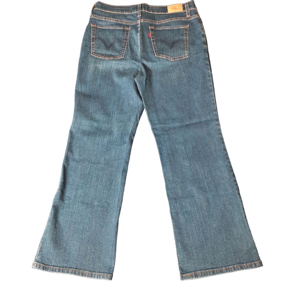 Levi's 512 Perfectly Slimming Boot Cut Blue Jeans SZ 16P - Picture 2 of 10